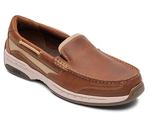 Dunham Men's Captain Boat Shoe, Size 10 Wide, Tan